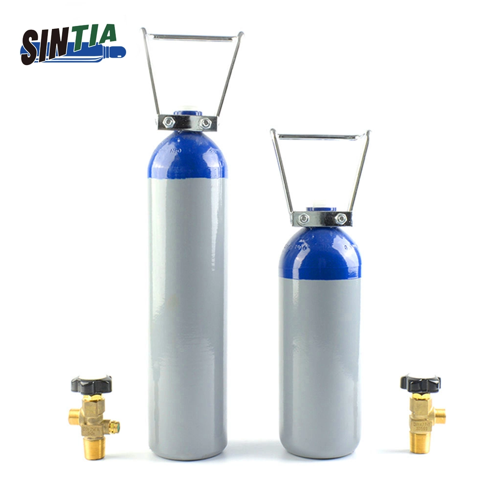 CE Tped Industrial 5L 200bar 300bar Seamless Steel Oxygen Hydrogen CO2 Argon Gas Cylinder